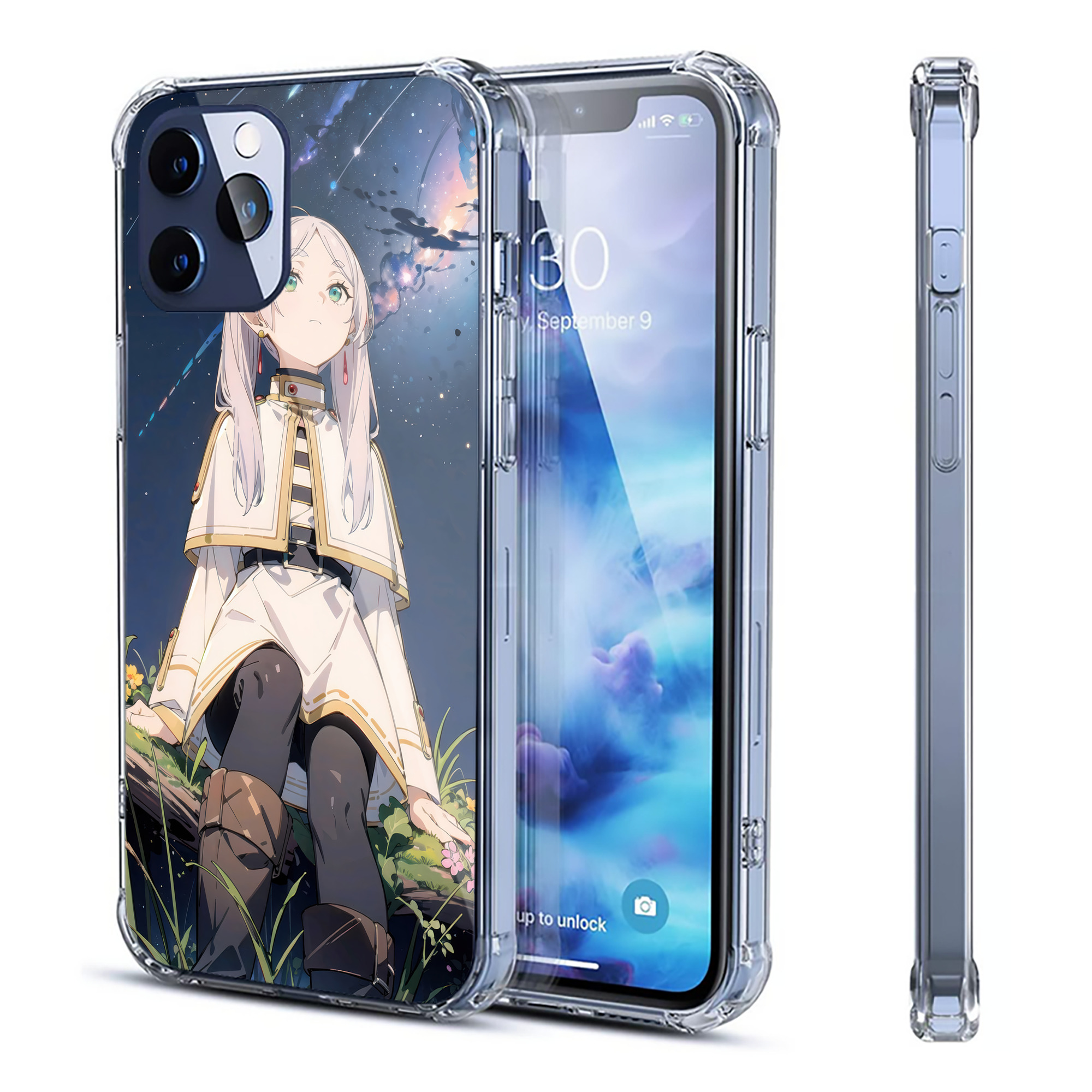 （画像用） 葬送のフリーレン Frieren 【iPhone 12シリーズ対応】透明スマホケース（クリアソフトケース）